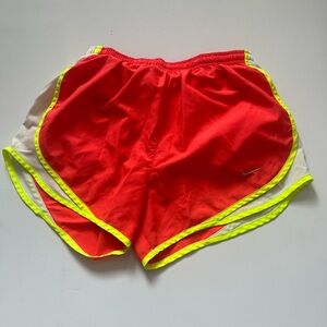 Nike Red and Yellow Athletic Shorts Lightweight Performance